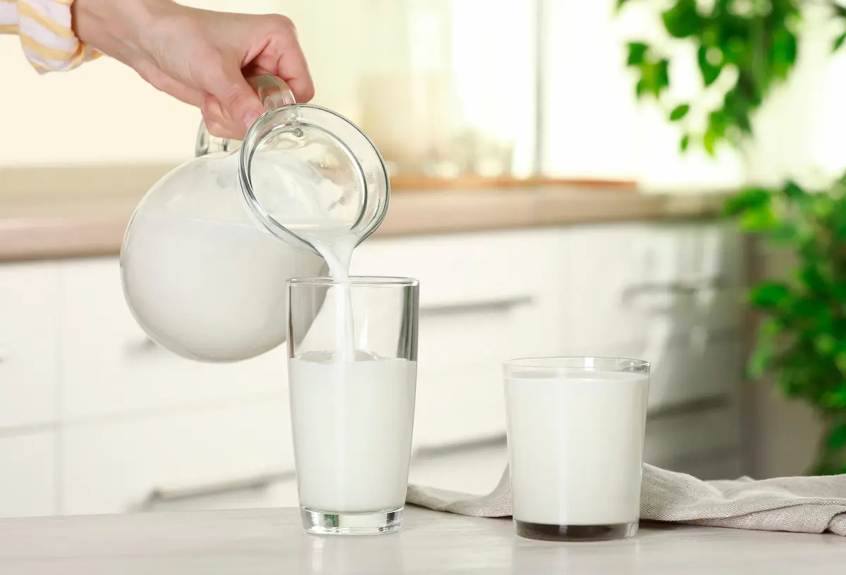 can I drink milk before a bone density test